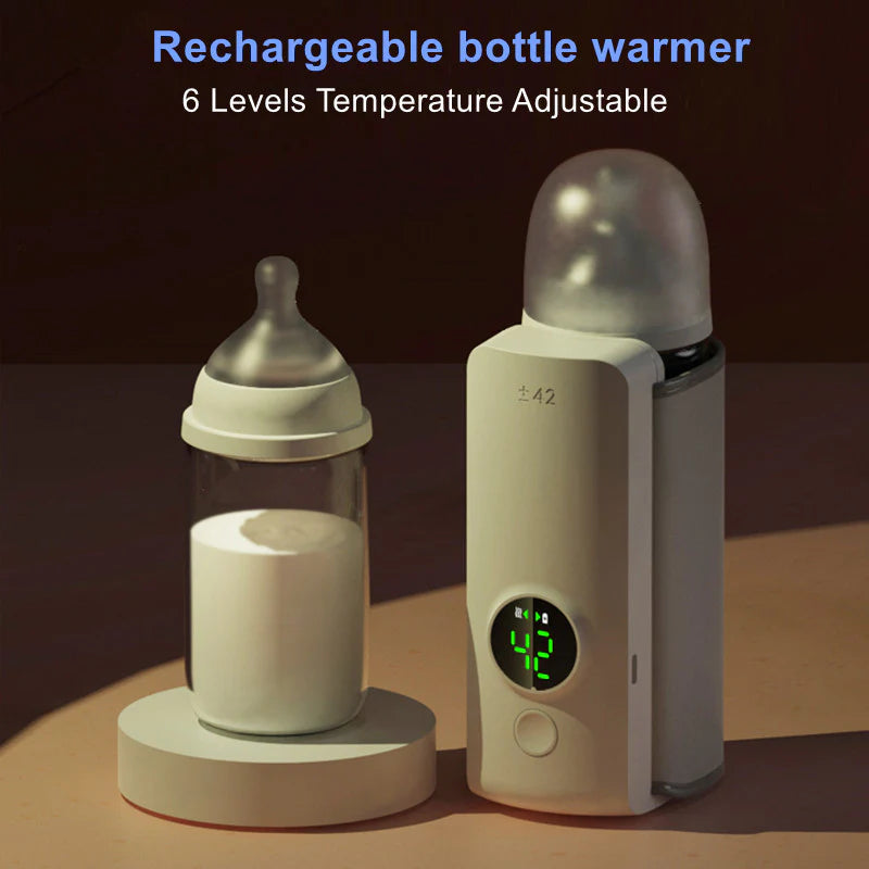 Portable Wireless Rechargeable Baby Bottle Warmer USB Charging and Heating Bag Portable Constant Temperature Milk Warmer Universal Bottle Insulation Sleeve